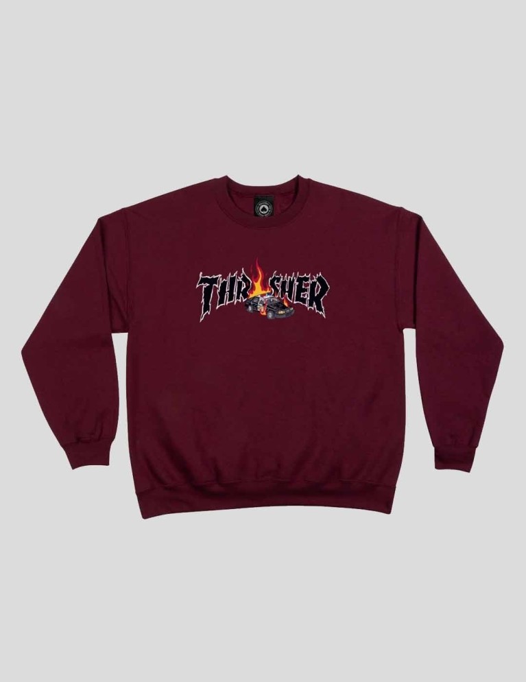 Sudadeira THRASHER cop car crew maroon